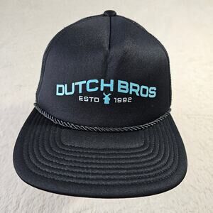 Dutch Bros NWOT Black n Blue Turckers Hat. Lightweight. Cool. Coffee shop.Unique